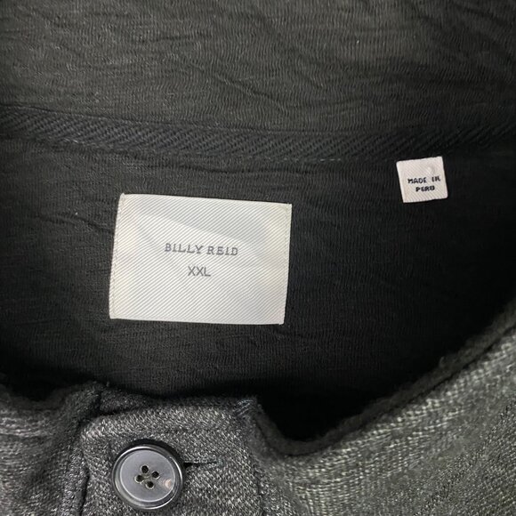 Billy Reid Slub Cotton Cardigan Jacket Men's XXL Gray Cotton Poly 2XL - Picture 6 of 12